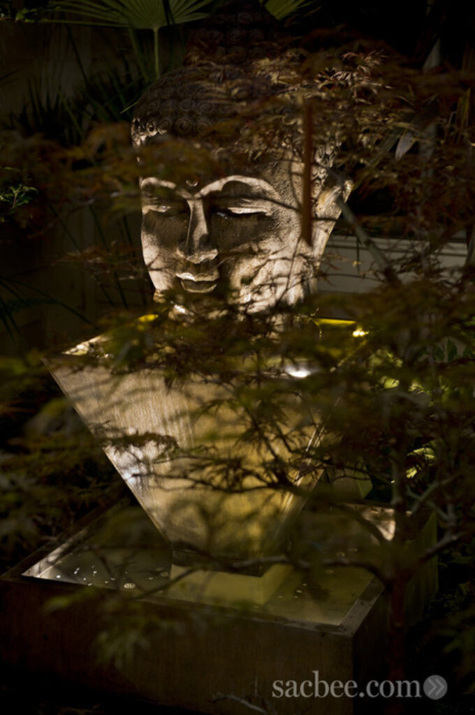 an image of a Buddha bust statue