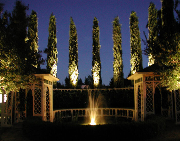 Custom Lit Water Feature Lighting