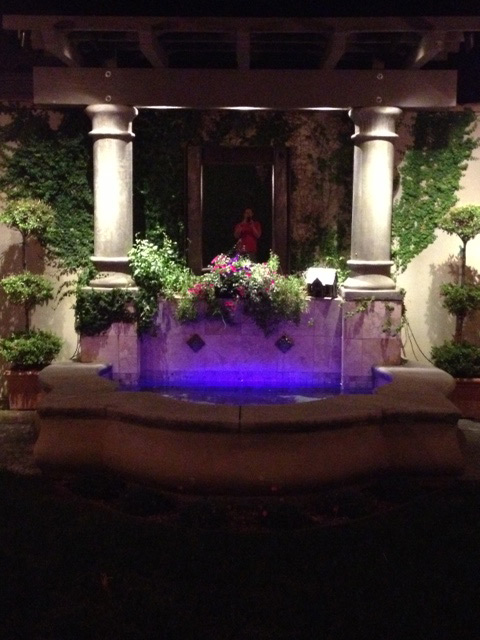 Illuminated Color-Changing LED Outdoor Water Feature