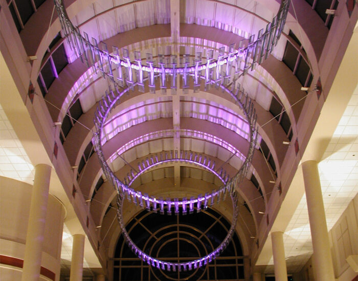 Library Galleria “Prismatic Coronas” Installation