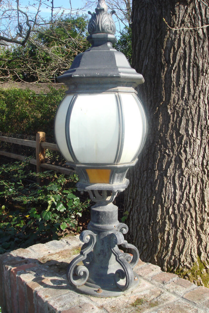 an image of a custom outdoor lamp taken during the day