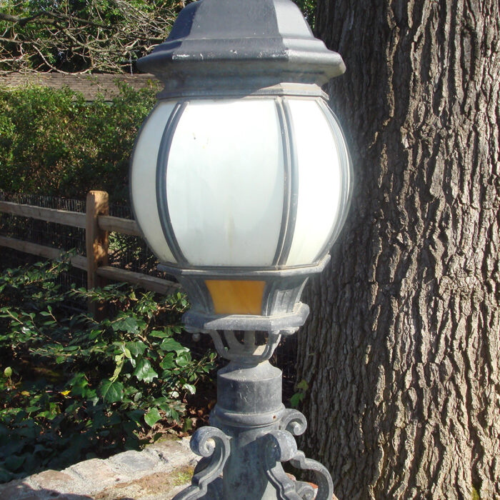 an image of a custom outdoor lamp taken during the day