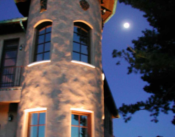 Custom Tuscan Turret Lighting